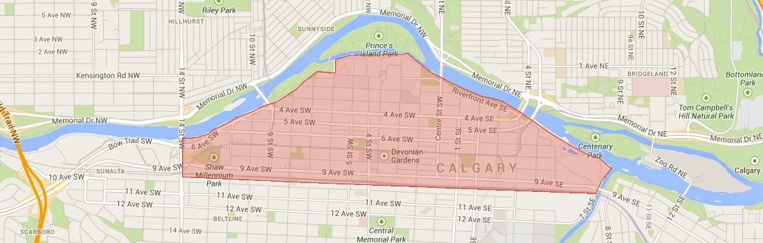 Map of Calgary