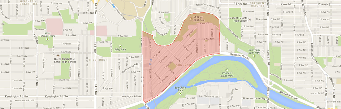 Map of Sunnyside