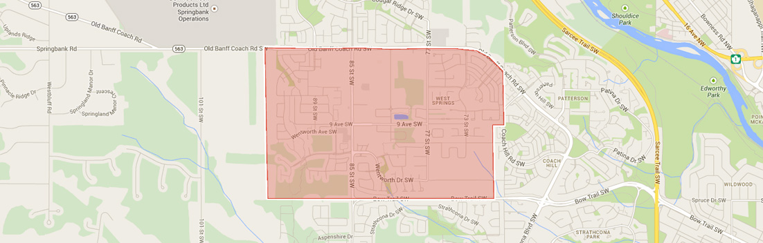 Map of West Springs